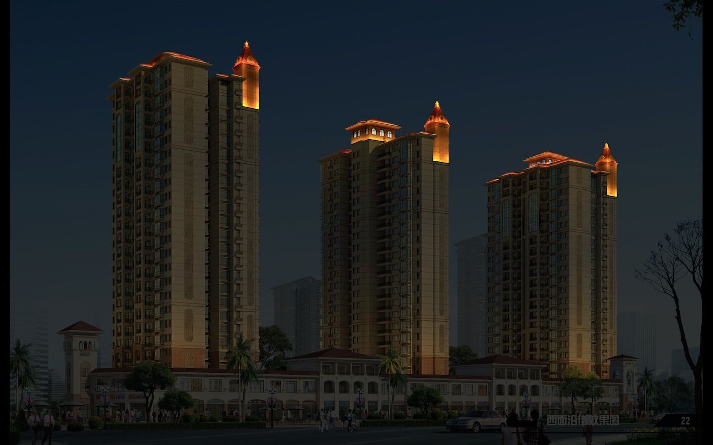 防城港富森领峰楼体LED亮化